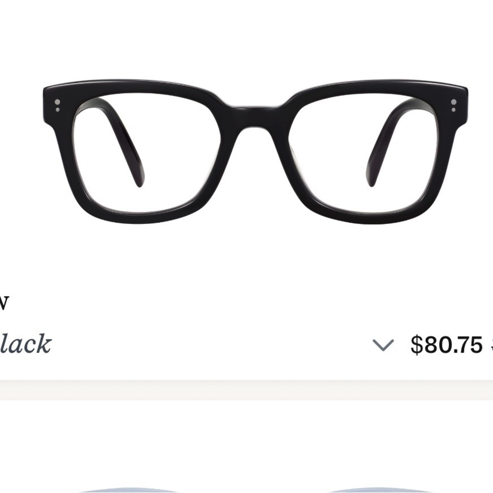 Warby Parker Drew in Jet Black Glasses Frames